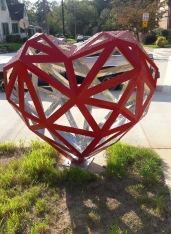 Heart sculpture on the BeltLine